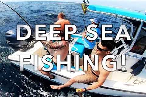 DEEP SEA FISHING!! Black Fin Tuna and Mahi-Mahi Catch! 60 Miles Offshore Ledge Fishing and Dolphins!