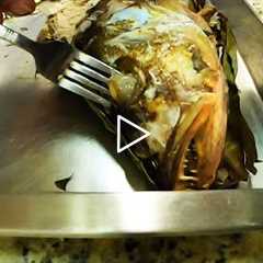 STUNG by a POISONOUS FISH so I EAT ITS EYEBALLS 👀 | Fish Wrapped in Banana Leaves | Catch Clean..