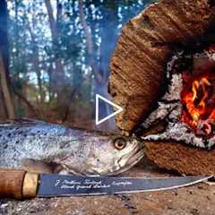 Cooking Fish INSIDE a Log! Catch Clean Cook
