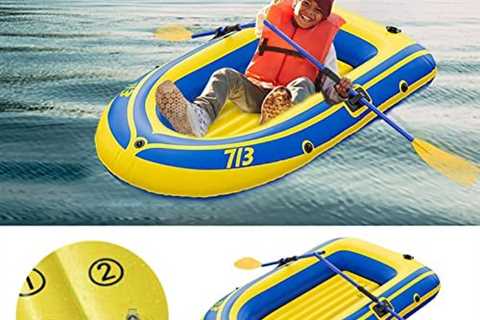 Single Fishing Kayak for Adults: PVC Inflatable Kayak, Rafting Kayak