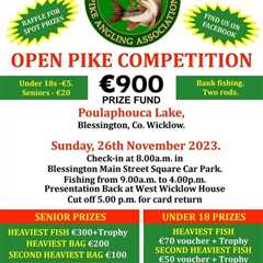 Calling all pike anglers – Newbridge District Pike Anglers Open Competition